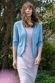 Flo Merino & Cotton Cardigan - Sky